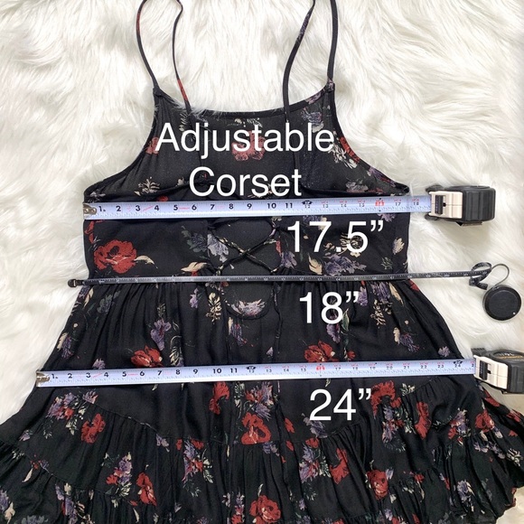 SOLD-Free People Floral Corset Skater Slip Dress - Picture 7 of 8